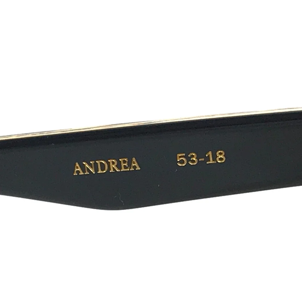 Alfred Kerbs Sunglasses ANDREA BK Black Cat Eye Frames w/ Gradient Orange Lenses